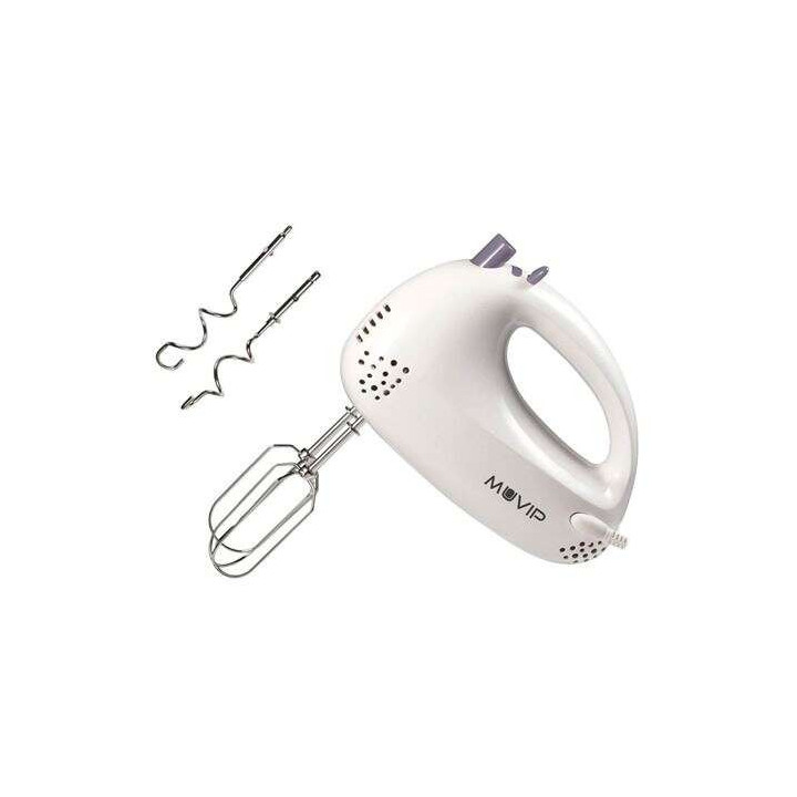 Muvip Batidora Amasadora de Mano para Reposteria 200W - 5 Velocidades - 2 Conjuntos de Varillas - Boton Turbo