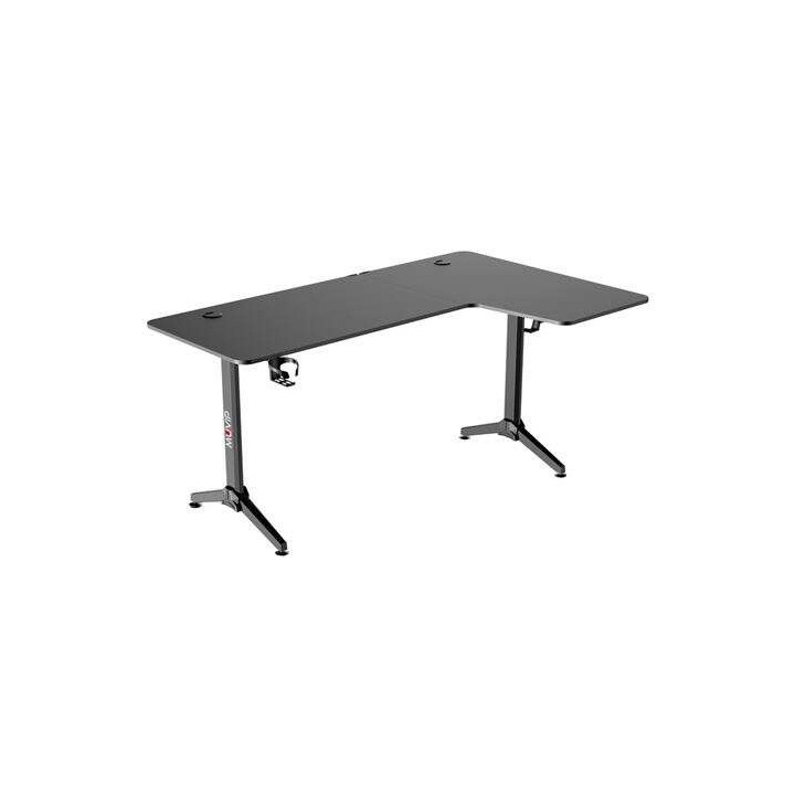 Muvip PRO1300 Mesa Gaming Fibra de Carbono en L Derecha - Solida - Gran Superficie - Portavasos - Gancho para Auriculares - Med