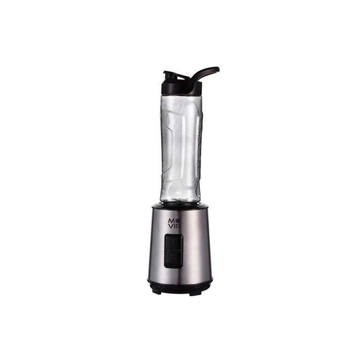 Muvip Batidora de Vaso 300W 600ml - 2 Velocidades - Cuerpo y Chuchillas de Acero Inoxidable - Bloqueo de Seguridad - Luz LED