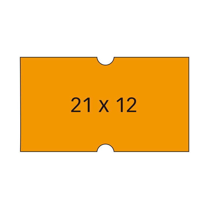 Apli Pack de 6 Rollos Etiquetas Naranjas 21x12mm para Maquinas de Precios de 1 Linea - 1000 Etiquetas/Rollo - Adhesivo Removibl