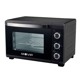 Muvip Horno 1600W 25L - Regulador de Temperatura 100º-230º - Exterior de Acero con Revestimiento - Selector de Tiempo - Puert