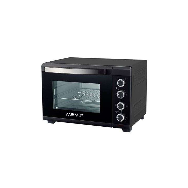 Muvip Horno 2000W 48L - Regulador de Temperatura 100º-230º - Exterior de Acero con Revestimiento - Selector de Tiempo - Puert