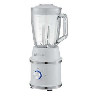 Muvip Desing White Batidora de Vaso 1300W 1.5L - 2 Velocidades - Chuchillas de Acero Inoxidable - Funcion Pica Hielo - Bloqueo