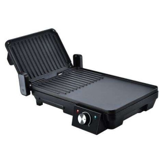 Muvip Sandwichera + Plancha Asar 2000W - Apertura hasta 180º - Placas Grill + Lisa -  Selector de Temperatura - Placa Superior