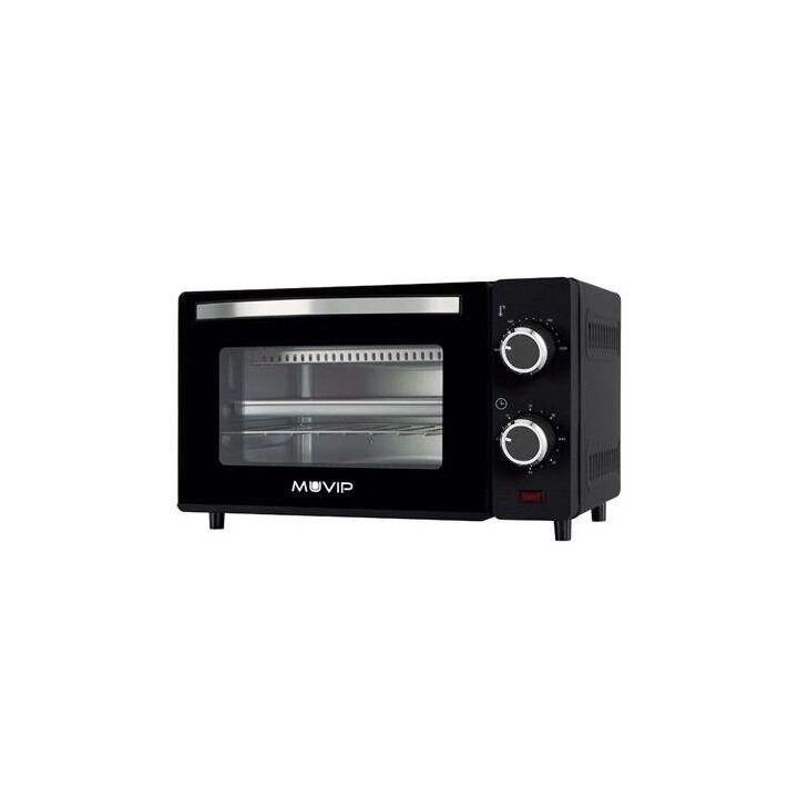 Muvip Horno de Sobremesa 650W 10L - Regulador de Temperatura 100º - 230º - Puerta de Cristal Templado - Cuerpo de Acero Inoxi