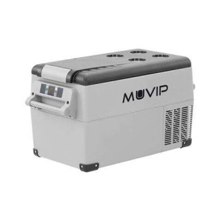 Muvip Nevera Portatil de Compresor 35L - Proteccion Bateria Vehiculo - Luz LED - Temperatura -20º/+20º - Conexion 12/24/220V