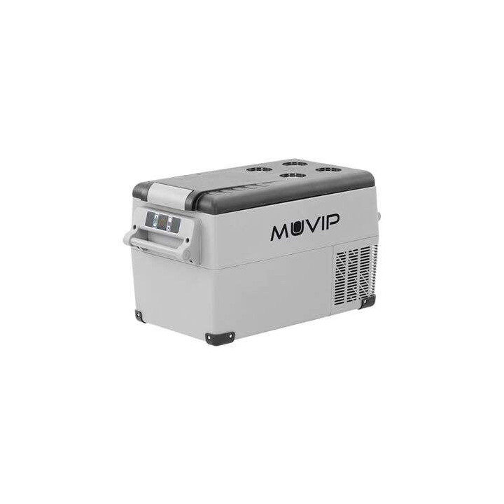 Muvip Nevera Portatil de Compresor 35L - Proteccion Bateria Vehiculo - Luz LED - Temperatura -20º/+20º - Conexion 12/24/220V
