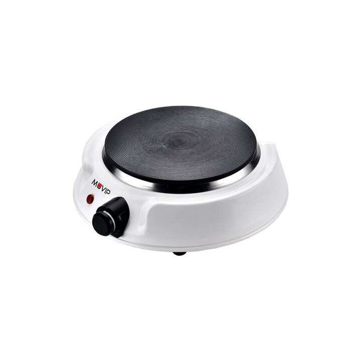 Muvip Cocina Electrica 1 Fuego 1500W 1.5cm de Diametro - 5 Niveles de Potencia - Color Blanco