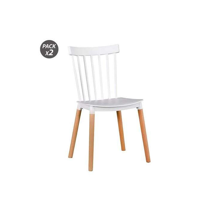 Muvip Pack 2 Sillas Design D800 - Color Blanco