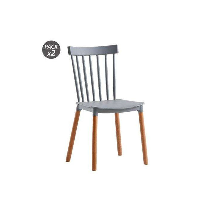 Muvip Pack 2 Sillas Design D800 - Color Gris