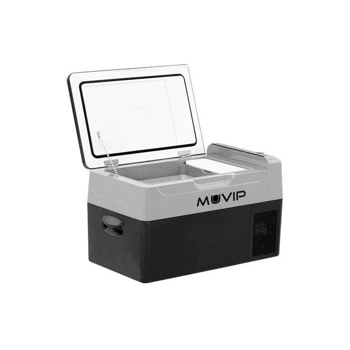 Muvip Nevera de Compresor Portatil 20 Litros 50W - Asas de Transporte - Compresor Silencioso - Color Negro