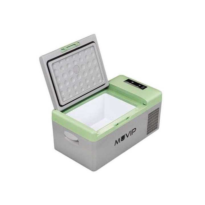 Muvip Nevera de Compresor Portatil 15 Litros 50W - Asas de Transporte - Compresor Silencioso - Color Gris