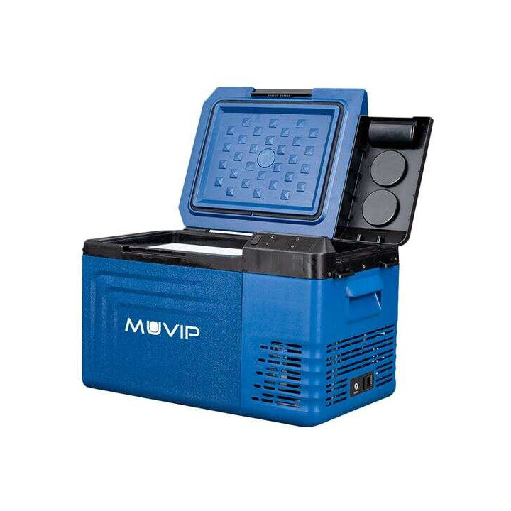 Muvip Nevera Compresor Portatil Blue 19 Litros - Temperatura entre -20º/+20º - Asas de transporte - Compresor silencioso - Co