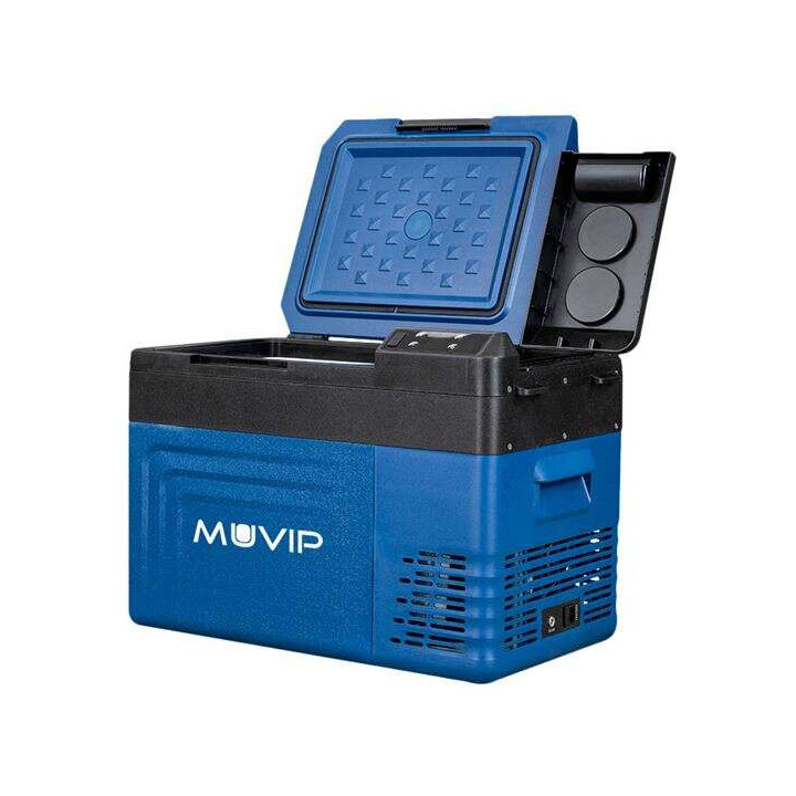 Muvip Nevera Compresor Portatil Blue 24 Litros - Asas de transporte - Compresor silencioso - Color Azul
