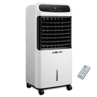 Muvip Climatizador 12 Litros 80W High Power - 3 Velocidades - Pantalla LED - Temporizador - Caudal de Aire 600m3/h - Mando a Di