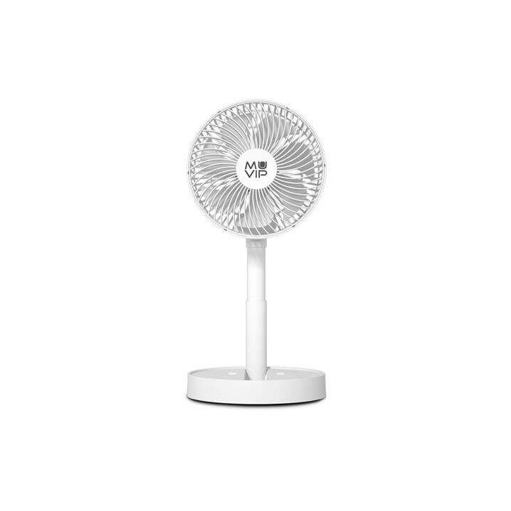 Muvip Ventilador de Sobremesa Portatil Plegable 6.5W 19cm de Diametro - 4 Velocidades - Angulo Ajustable hasta 90º - Autonomia