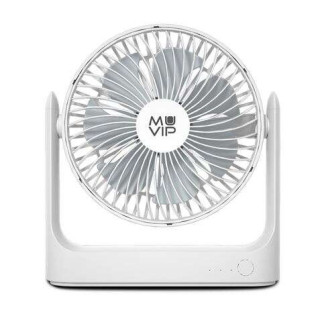Muvip Ventilador de Sobremesa Portatil 5.5W 18cm de Diametro - 3 Velocidades - Angulo Ajustable hasta 360º - Autonomia hasta 1