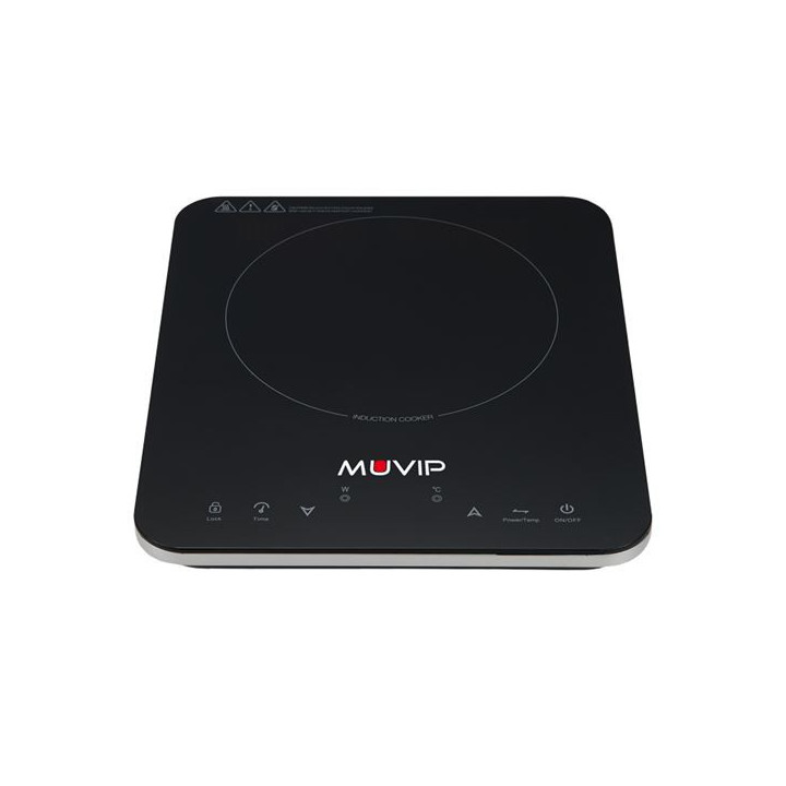 Muvip Cocina de Induccion 2000W - 10 Niveles de Potencia - Temporizador - Control contra el Sobrecalentamiento - Bloqueo Infant