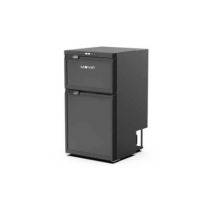 Muvip Nevera Fija con Congelador 80W - 90L de Capacidad Total - Compresor LG 12V - Control de Temperatura Individual - Color Ne