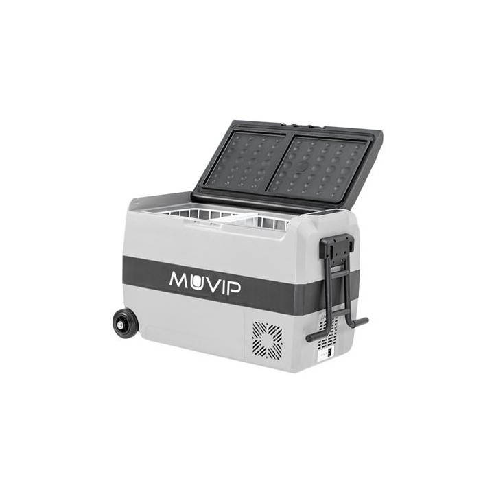 Muvip Nevera Compresor Portatil 44 Litros - Temperatura entre -20º/+20º - 80W - Doble Zona - Asas de Transporte y Tirador - R