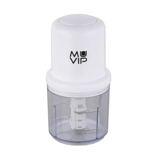 Muvip Picadora de Alimentos 400W - Recipiente con Capacidad 0.5L - Cuchillas de Acero Inoxidable - Botón para Control de Veloc