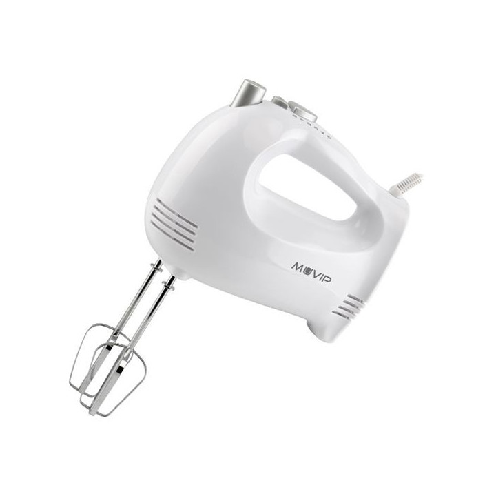 Muvip Batidora Amasadora de Mano para Reposteria 400W - 5 Velocidades - 2 Conjuntos de Varillas - Boton Turbo