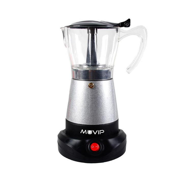 Muvip Cafetera de Goteo - Eléctrica - 480W - Calefactor integrado - Contenedor transparente - Capacidad para 6 Tazas