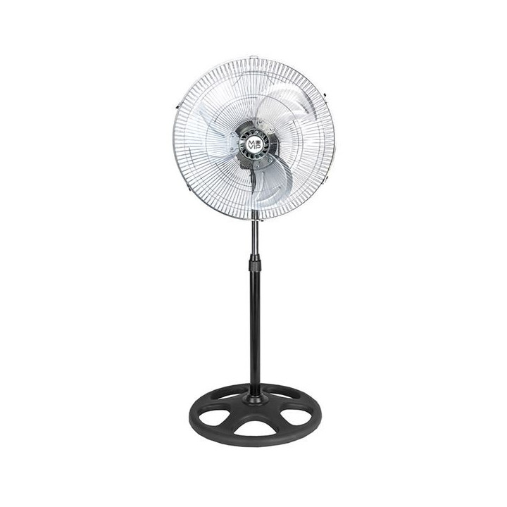 Muvip Ventilador Industrial de Pie - 75W - 45cm - 3 Velocidades - Color Plata/Negro