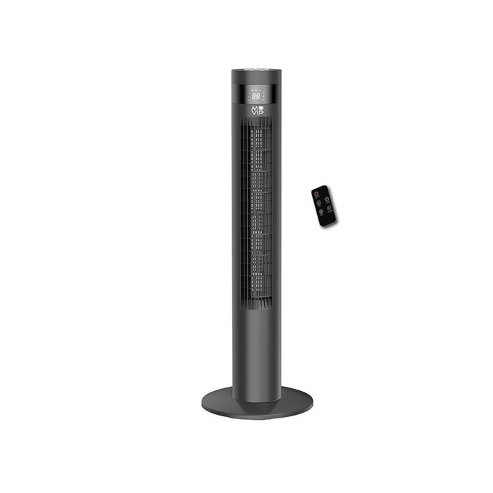 Muvip Ventilador de Torre - 50W - 3 Velocidades - Pantalla LED - Color Negro