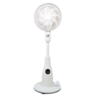 Muvip Ventilador de Pie 80W 8 Aspas - 7 Velocidades - Nebulizador - Funcion de Oscilacion - Luz LED - Color Blanco