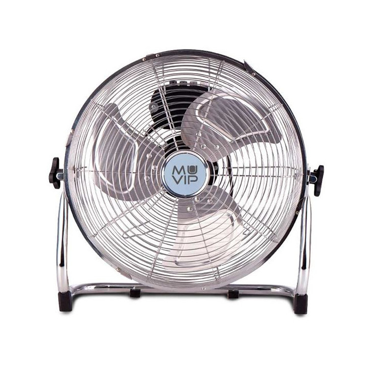 Muvip Ventilador Industrial de Suelo - 100W - 3 Velocidades - Color Plata