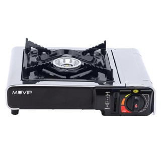 Muvip Cocina de Gas Portatil 1 Fuego - Encendido Automatico - Quemador de Aluminio - Sistema FSD - Proteccion Contra Sobretensi
