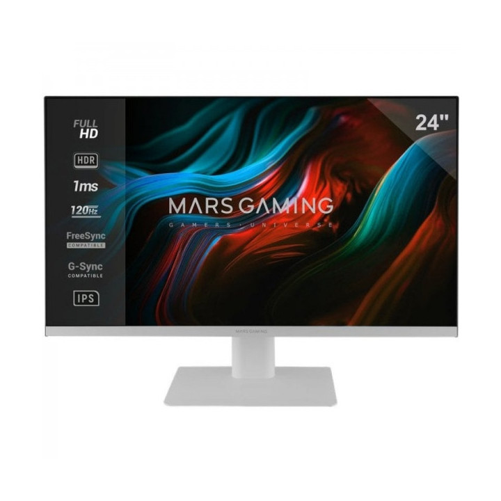 Mars Gaming MV-24 Monitor Gaming FAST-IPS - 24" Full HD - 1ms - 120Hz - HDR10 - FreeSync y G-Sync - Conectividad HDMI/DP - Colo
