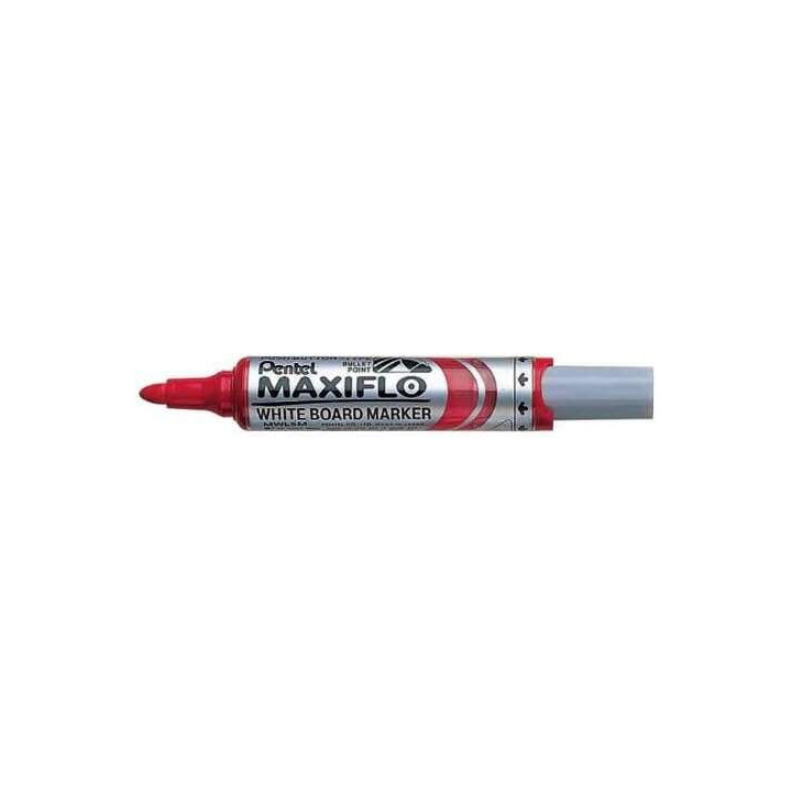 Pentel Maxiflo Rotulador para Pizarra Blanca - Regulacion del Flujo de Tinta - Punta Redonda - Ancho de Linea 2