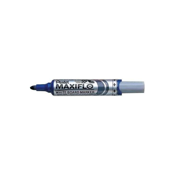 Pentel Maxiflo Rotulador para Pizarra Blanca - Regulacion del Flujo de Tinta - Punta Redonda - Ancho de Linea 2