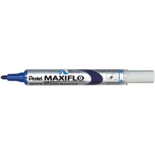 Pentel Maxiflo Rotulador para Pizarra Blanca - Regulacion del Flujo de Tinta - Punta de Bala - Ancho de Linea 2mm - 50% de Mate