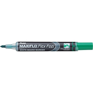 Pentel Maxiflo Flex-Feel Rotulador para Pizarra Blanca - Punta Flexible 4.6mm - Trazo de 1 a 5mm - Dosificacion de Tinta median