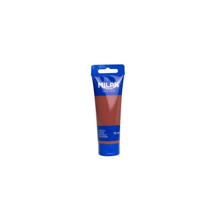Milan Tubo de Pintura Acrilica 75ml - Pigmentos de Alta Calidad - Mezclable - Color Marron