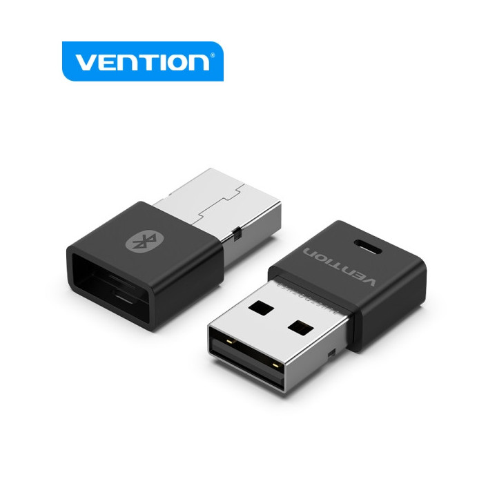 Vention NAHB0 Adaptador USB Bluetooth 5.3 - Audio 24 bits/192 kHz - Emparejamiento 5 dispositivos - Alcance 20m - Color Negro