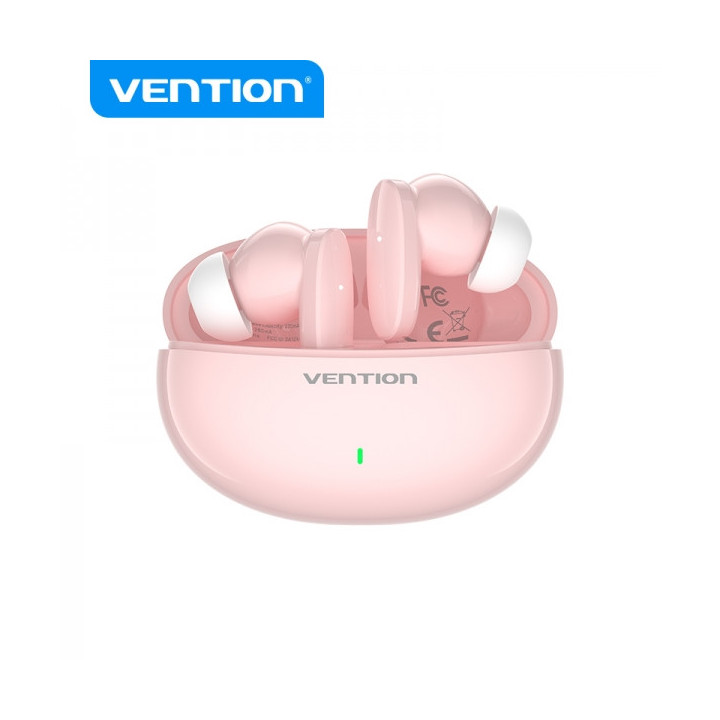 Vention Auriculares Bluetooth 5.3 con Estuche de Carga - 7h Autonomia - Color Rosa