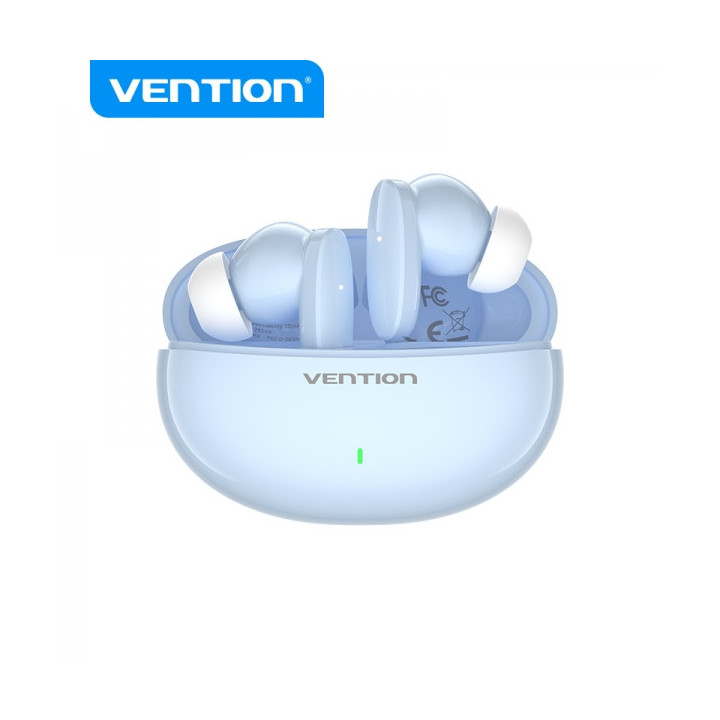 Vention Auriculares Bluetooth 5.3 con Estuche de Carga - 7h Autonomia - Color Azul