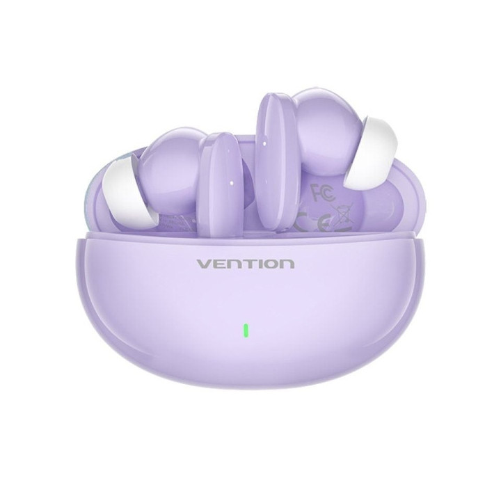 Vention Auriculares Bluetooth 5.3 con Estuche de Carga - 7h Autonomia - Color Violeta