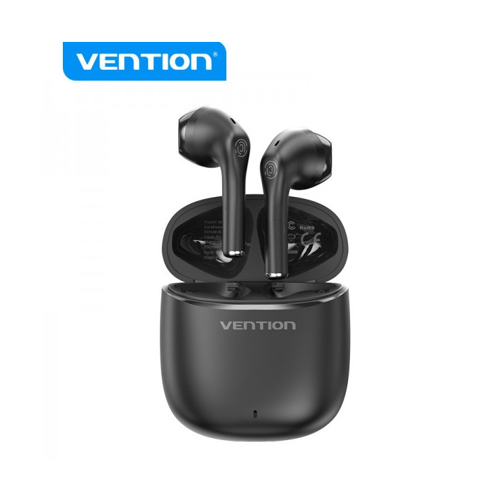 Vention Auriculares Bluetooth 5.3 con Estuche de Carga - 7h Autonomia - Color Negro