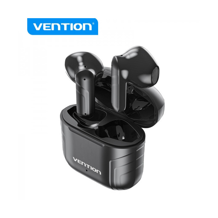 Vention Auriculares Bluetooth 5.3 con Estuche de Carga - 5h Autonomia - ELF 05 - Color Negro