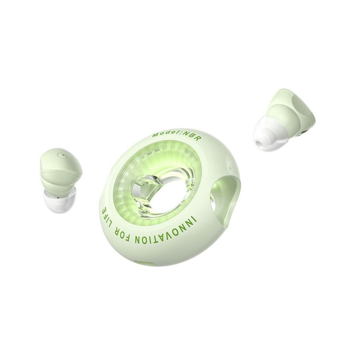 Vention Tiny T17 Auriculares Bluetooth 5.3 con Estuche de Carga - True Wireless - 6h Autonomia - LED - Color Verde