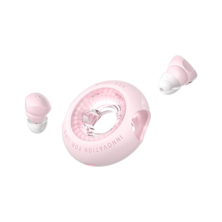 Vention Tiny T17 Auriculares Bluetooth 5.3 con Estuche de Carga - True Wireless - 6h Autonomia - LED - Color Rosa