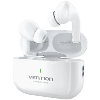 Vention Echo Lite E11 Auriculares Bluetooth 5.4 con Estuche de Carga - True Wireless - 6h Autonomia - Color Blanco