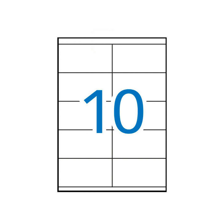 Apli Pack de 100 Etiquetas Blancas 105 x 57mm - Cantos Rectos - Adhesivo Permanente