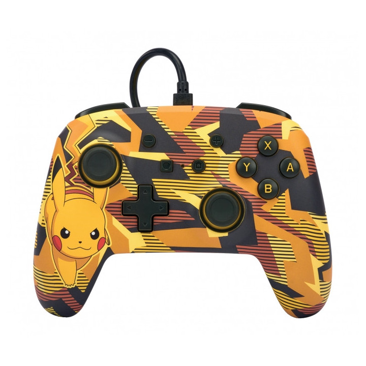 PowerA Mando con Cable Enhanced para Nintendo Switch - Camo Storm Pikachu