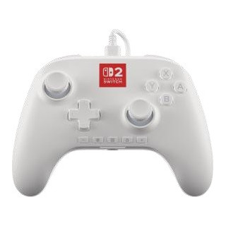 PowerA Lumectra Mando con Cable para Nintendo Switch 2 - Efecto Hall - Iluminacion RGB - Color Blanco